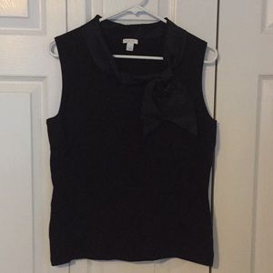 Apt 9 black tank with satin accent bow